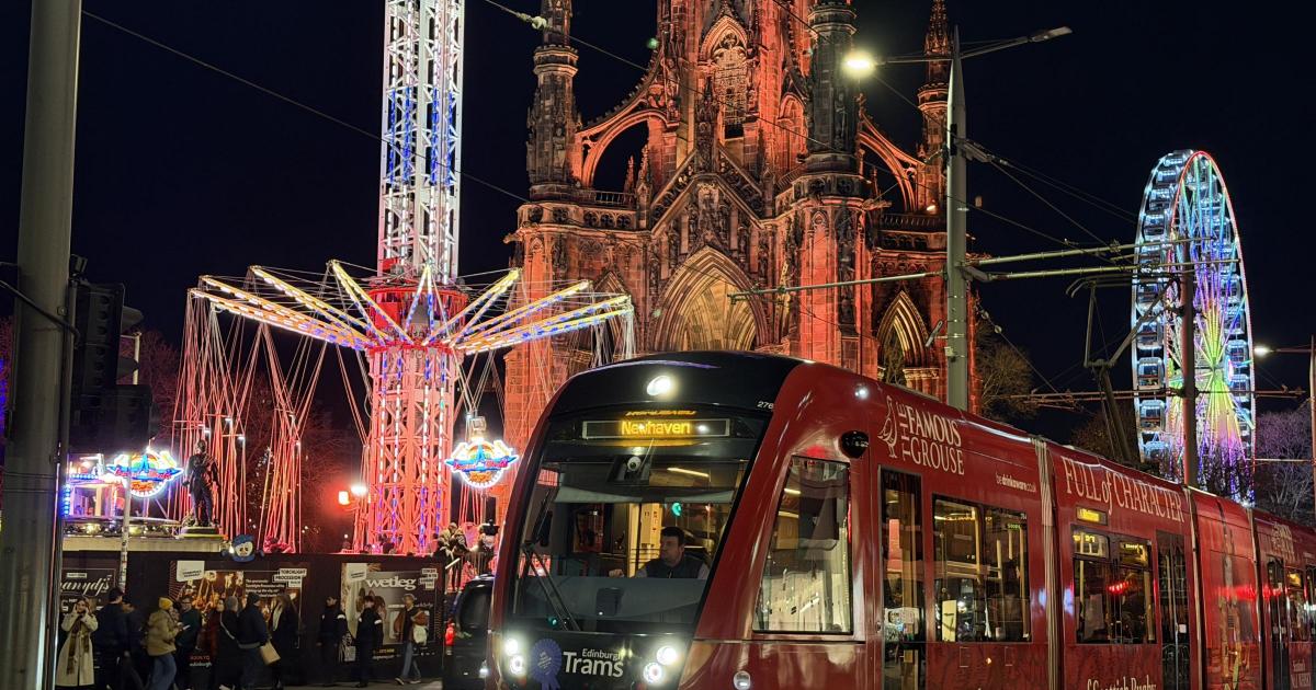 Edinburgh's trams to run all night for free on Hogmanay