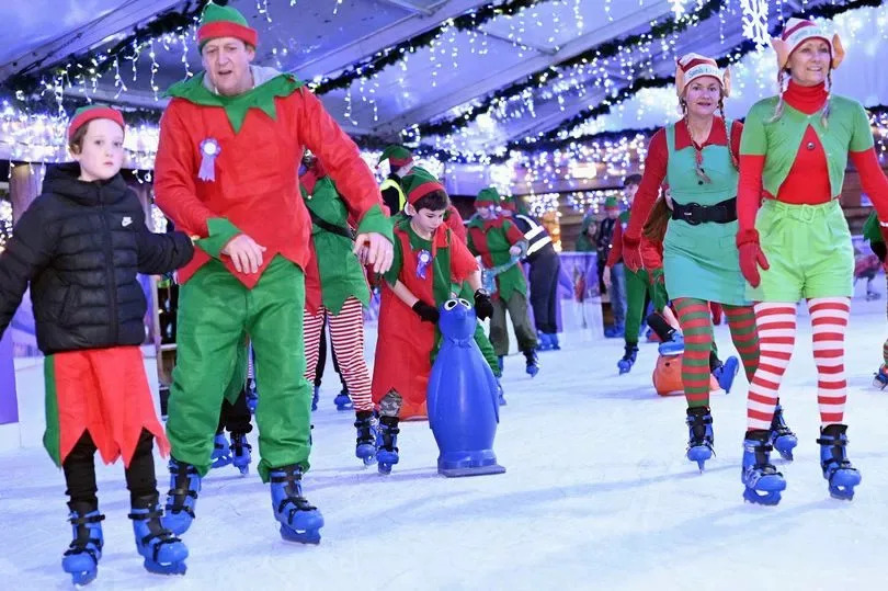 Clarks Village Ice Rink elf-skate 2025