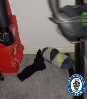 A firearm was found hidden in a sock