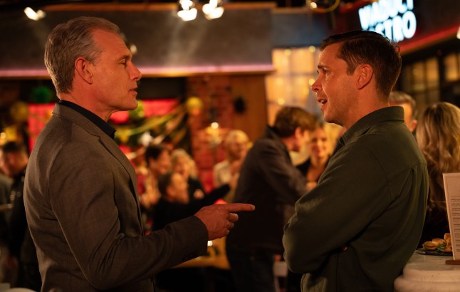 Nick speaks to Todd in the Bistro in Corrie