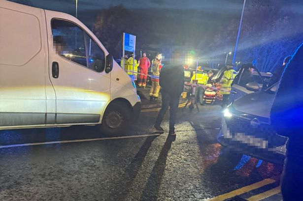 Emergency crews at the scene