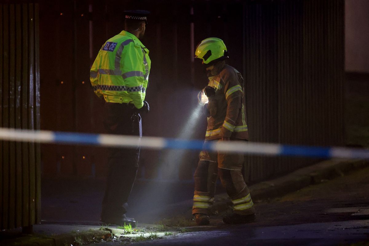 Police and fire crews on scene