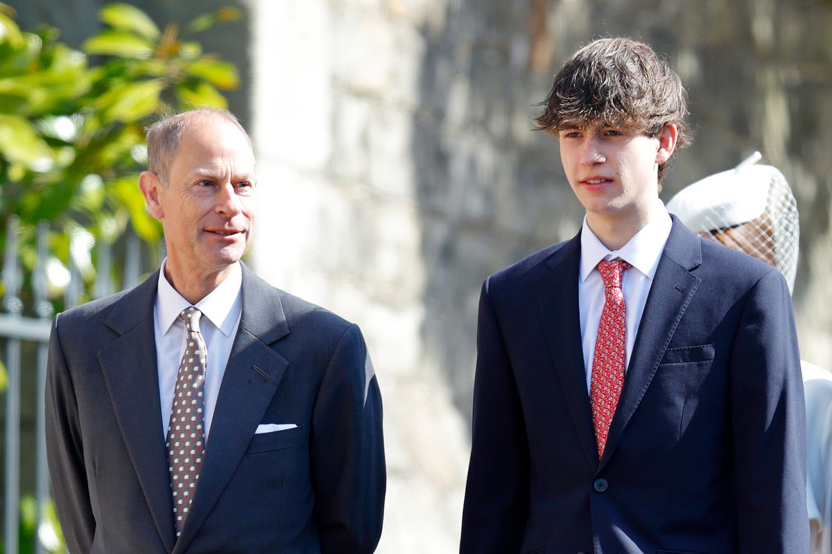 WINDSOR, UNITED KINGDOM - APRIL 20: (EMBARGOED FOR PUBLICATION IN UK NEWSPAPERS UNTIL 24 HOURS AFTER CREATE DATE AND TIME) Prince Edward, Duke of Edinburgh and James, Earl of Wessex attend the traditional Easter Sunday Mattins Service at St George's Chapel, Windsor Castle on April 20, 2025 in Windsor, England. (Photo by Max Mumby/Indigo/Getty Images)