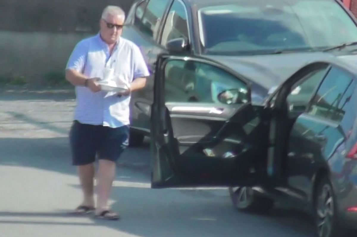 Covert footage showed Paul McCann carrying items