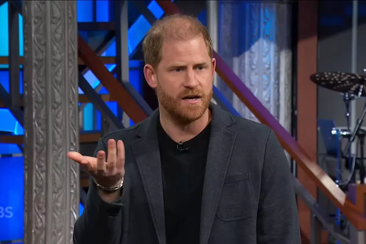 Prince Harry on the Stephen Colbert Show