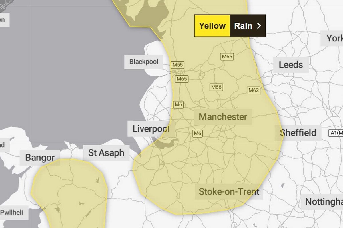 Met Office weather warning map 