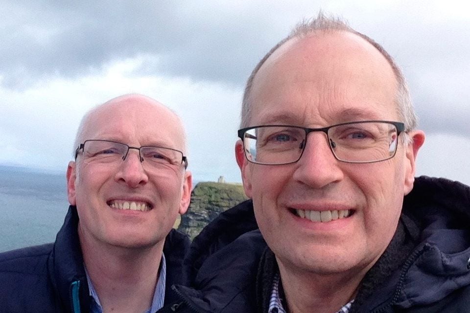 Steven Smyrl (left)  with his husband Roy Stanley