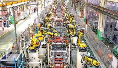 A view of an auto manufacturing line in Suzhou, East China