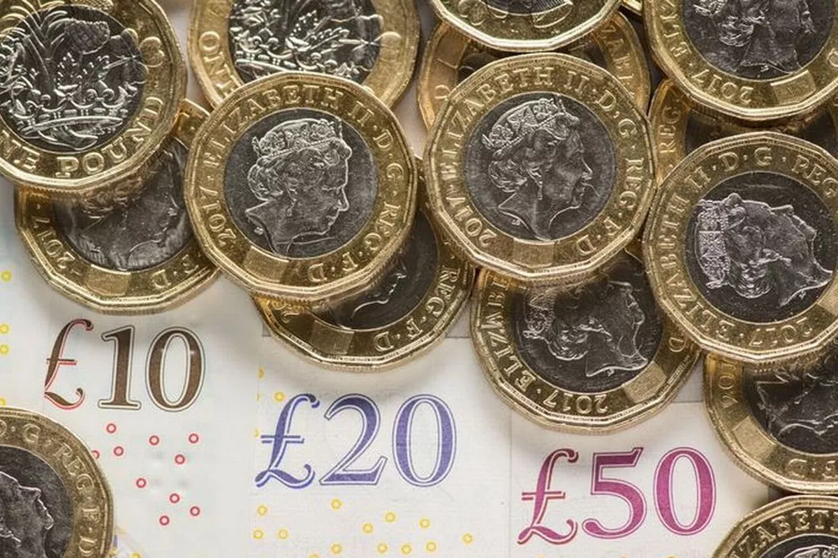 A general view of a pile of bank notes 