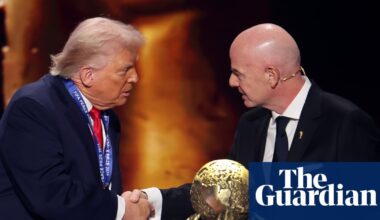 Trump awarded inaugural Fifa peace prize at World Cup draw in Washington | World Cup 2026