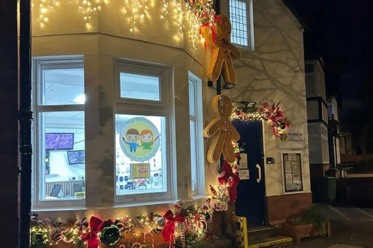 The Christmas decorations at The Heatons Preschool and Day Nursery.