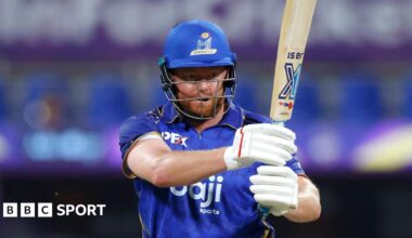 Jonny Bairstow batting for MI Emirates