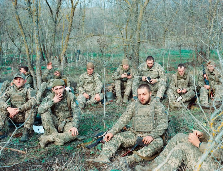 New recruits undergoing Map Reading and Land Navigation. Ukraine’s 39th Coastal Marine Brigade. November 2025. Photo by Joshua Olley/UNITED24 Media.