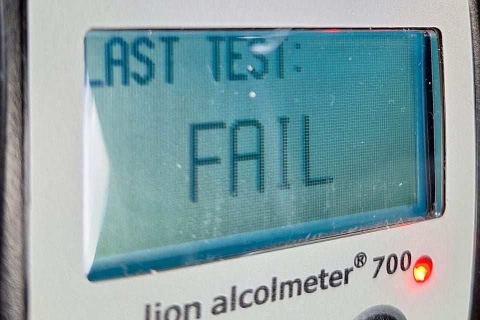 The PSNI posted an image of a failed test to the Fermanagh and Omagh Facebook page