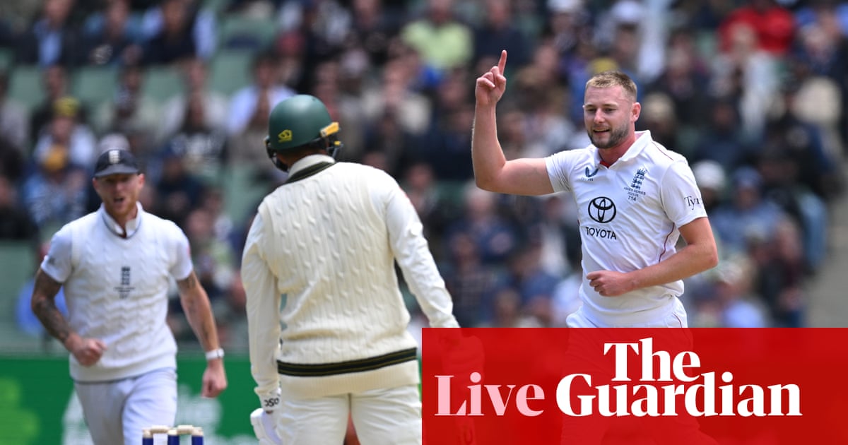 Australia v England: fourth Ashes Test, day one – live | Ashes 2025-26