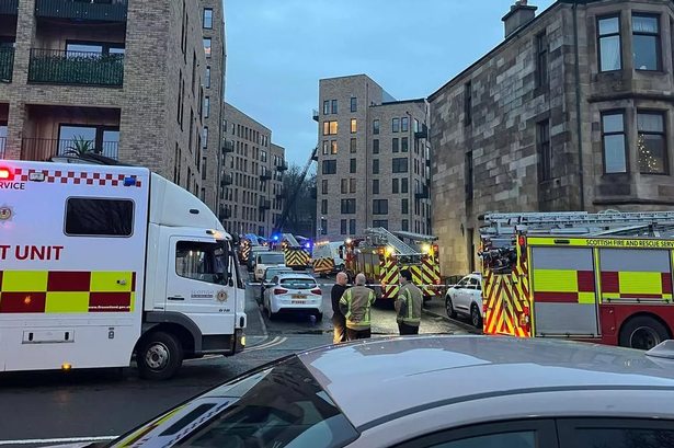 Fire crews at the scene