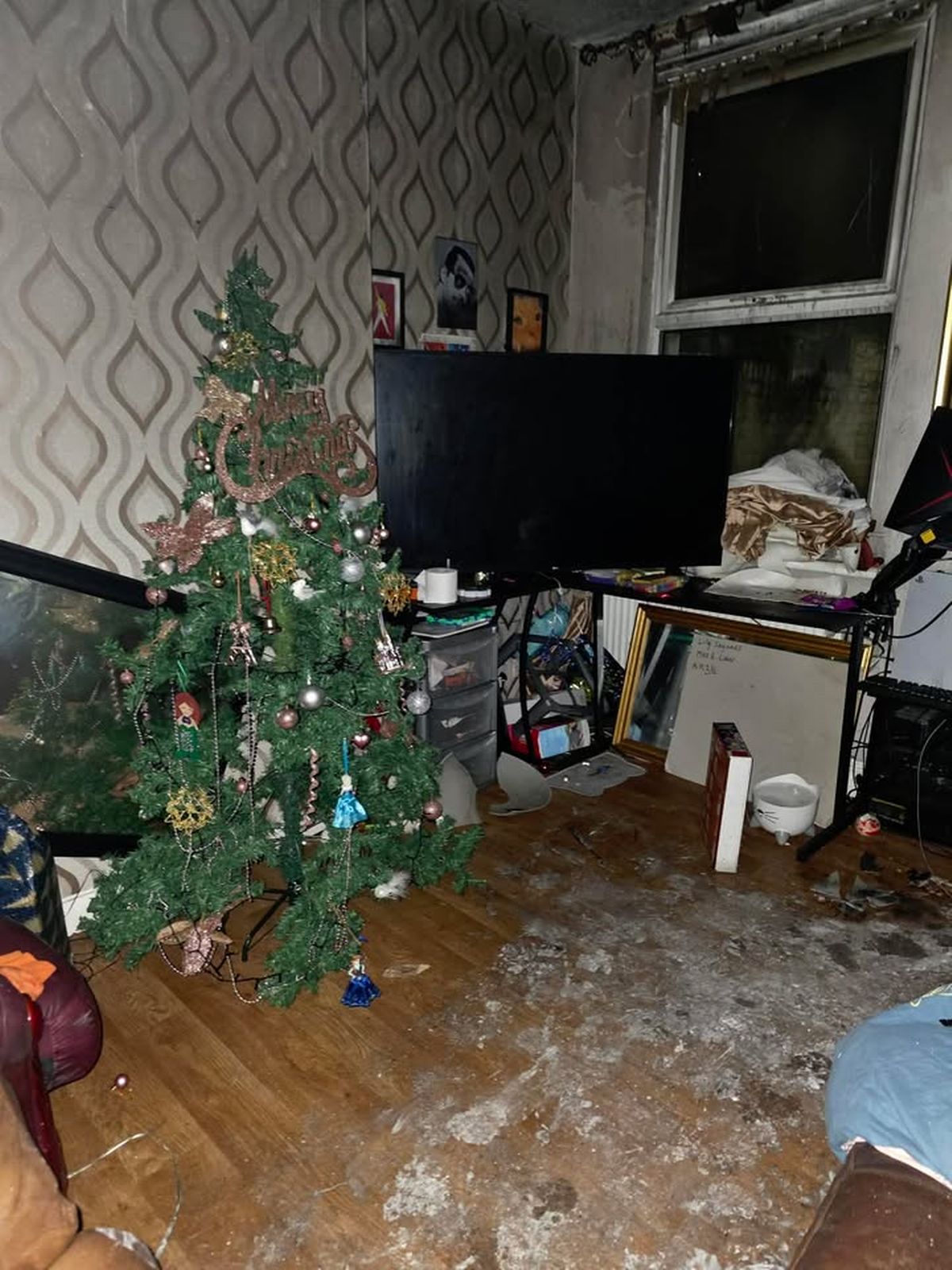 The family was preparing for Christmas at their Anfield home. 