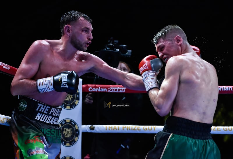 Sean McComb defended his WBO European belt at Feile. Picture: Mark Mead