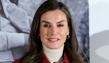 Queen Letizia of Spain's stylish scarlet leather jacket you can find on the high street