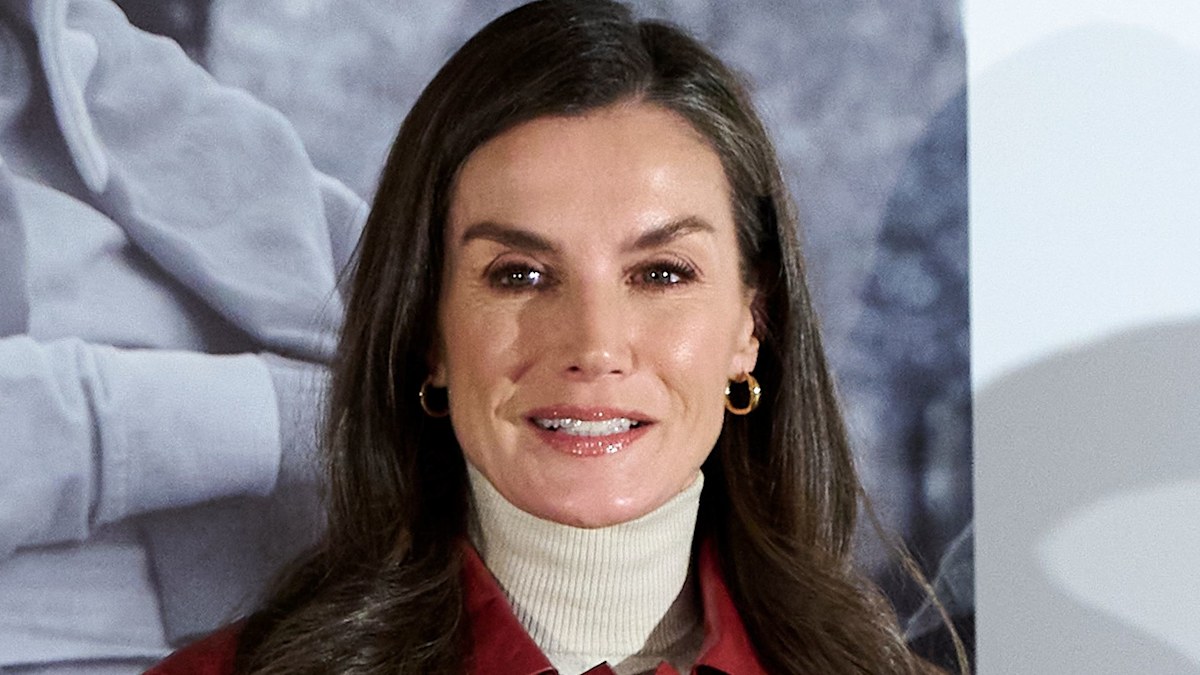 Queen Letizia of Spain's stylish scarlet leather jacket you can find on the high street