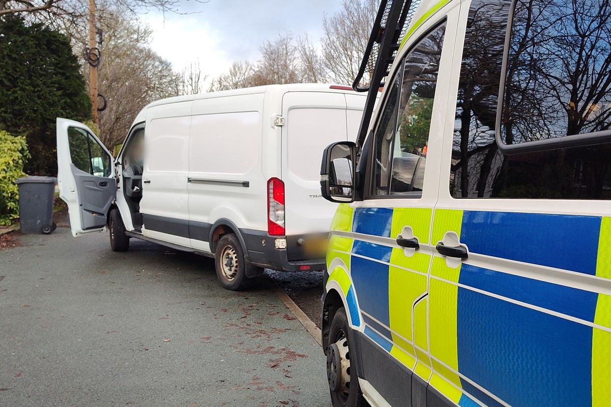 The van left abandoned in Whitefield