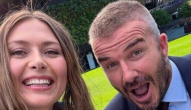 Tennis star looks unrecognisable after posing with David Beckham at Wimbledon | Tennis | Sport