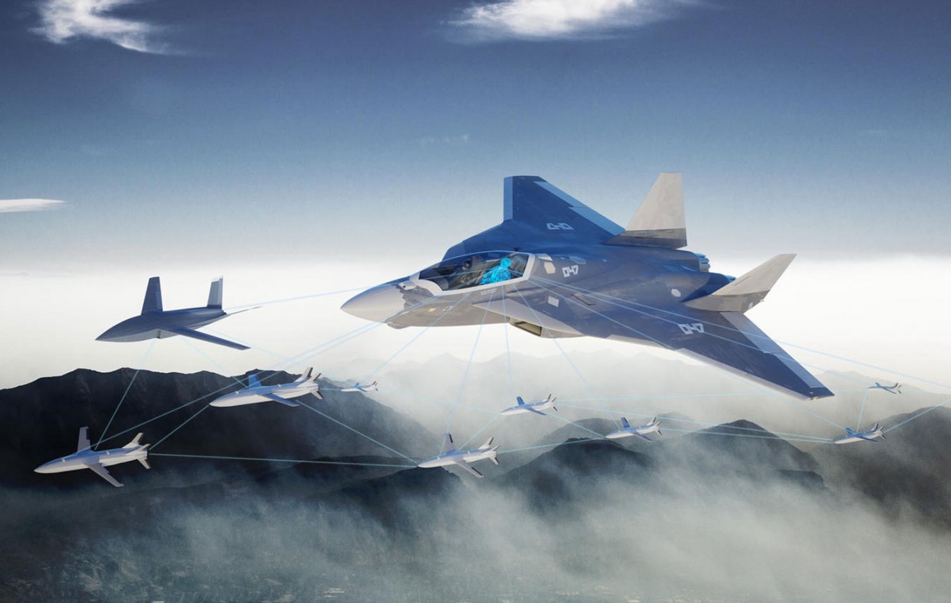 One of FCAS concepts envisioning use of fighter drones together with aircraft