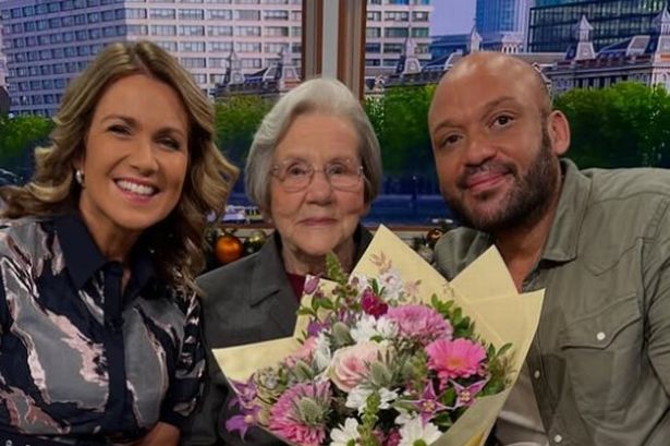 Rosemary Hope and Rohan Young pictured with Susanna Reid on ITV's Good Morning Britain.