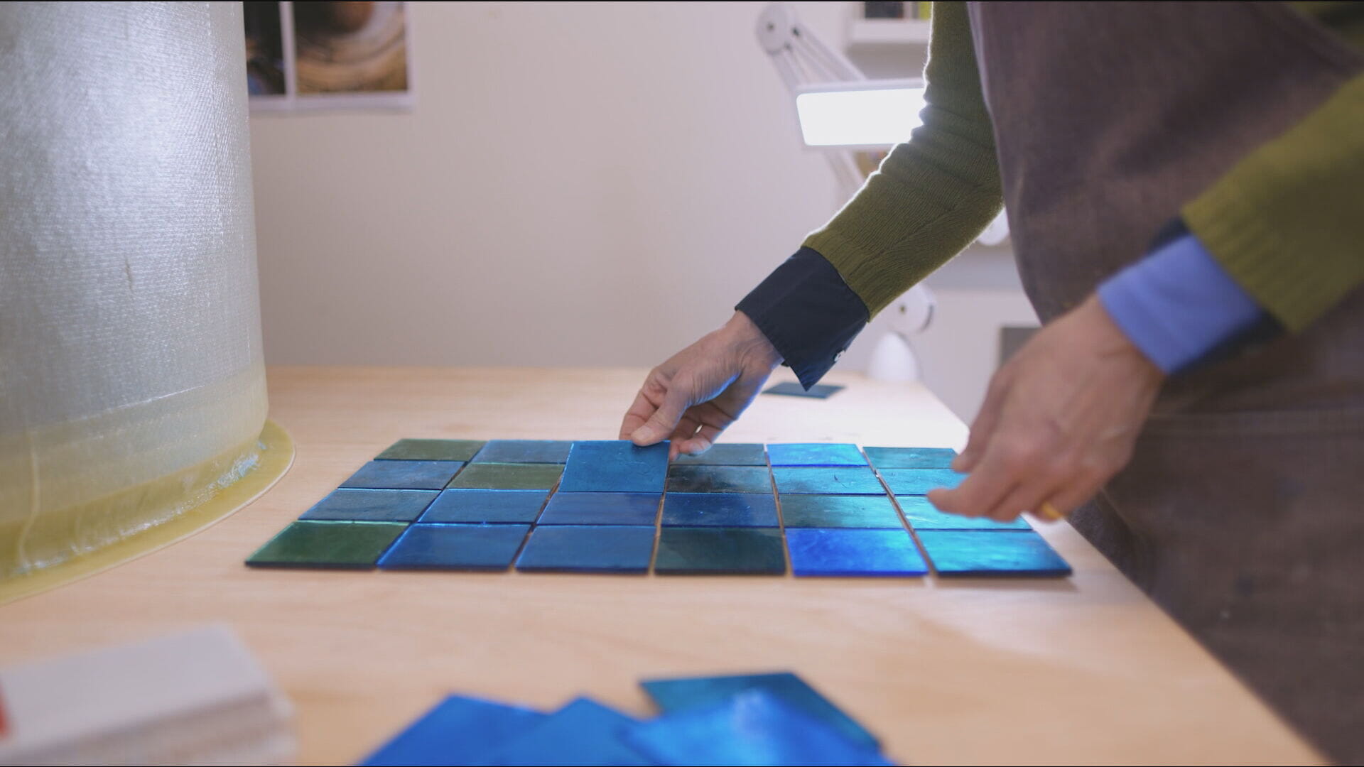 Artist Joanna Kessel created a mosaic from 1,000 handblown glass pieces for the well