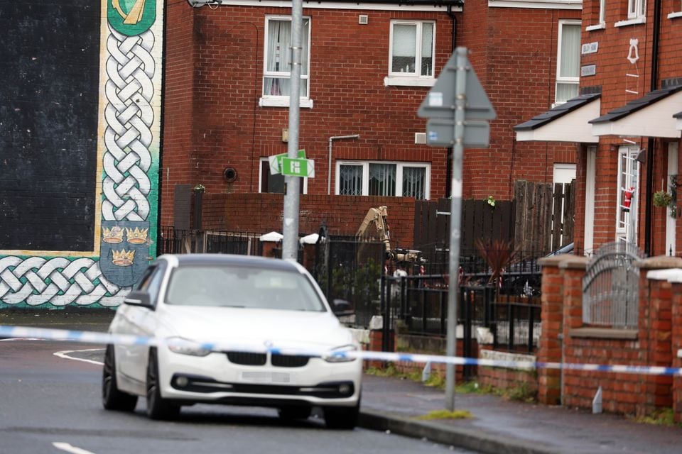 Police at the scene of a security alert in the Havana Court area of north Belfast. Photo by Jonathan Porter / PressEye