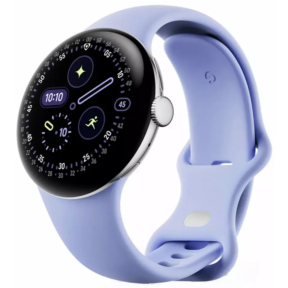 smartwatch with a colorful display and silicone strap