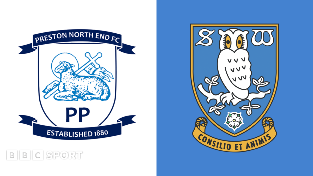 Side-by-side of Preston North End and Sheffield Wednesday club badges