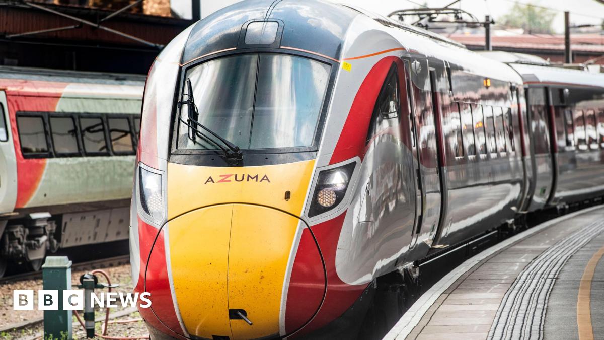 A front-on shot of an LNER  train in a stations
