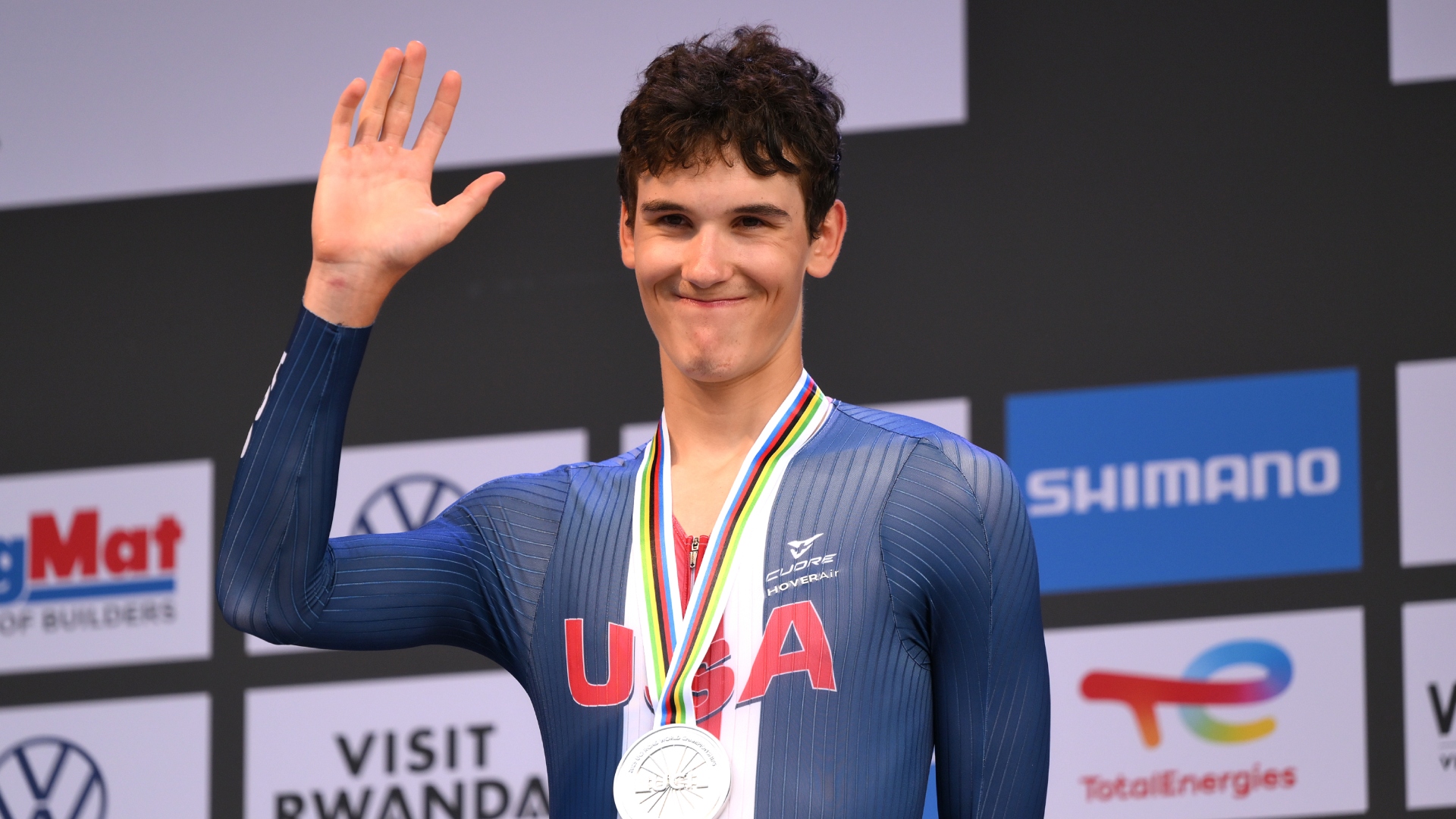 Ashlin Barry finished second in the junior men's time trial at the 2025 UCI Road World Championships in Kigali, Rwanda.