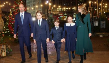 George, Charlotte and Louis join Kate and William at Christmas carol service