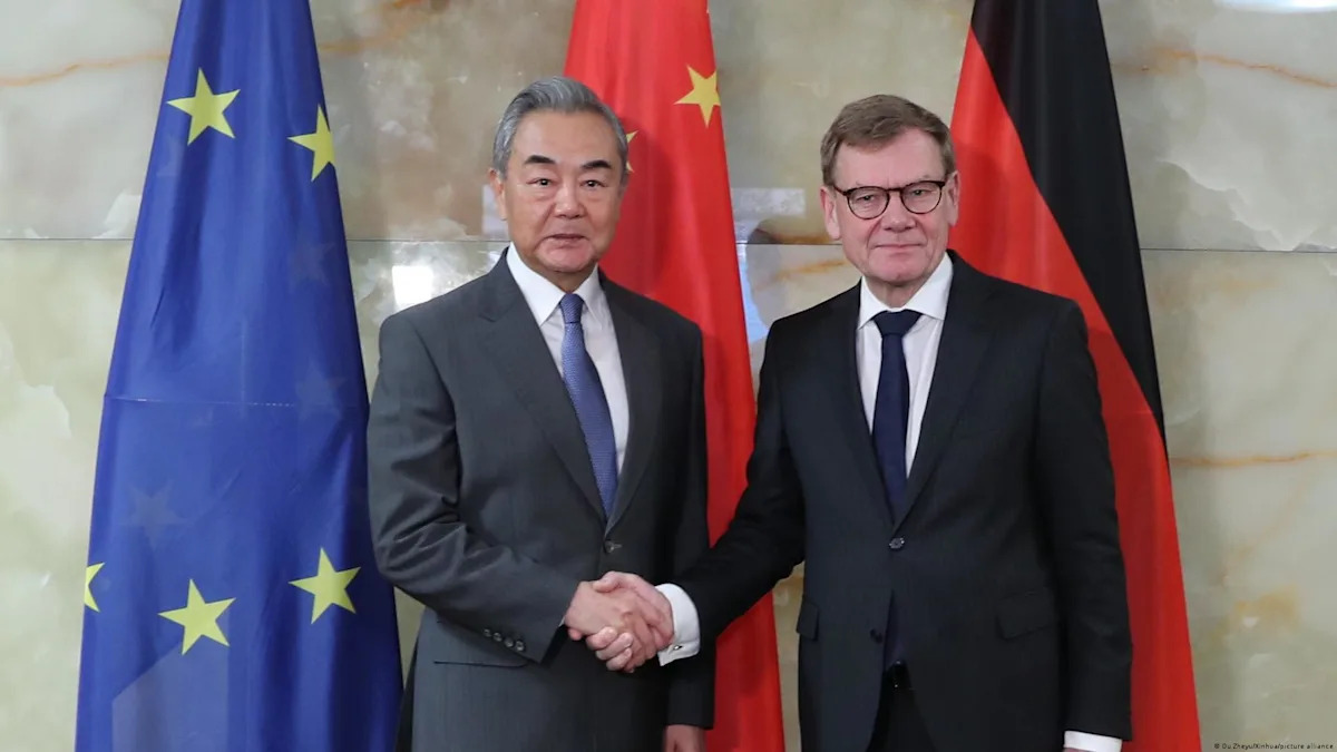 Germany's foreign minister travels to China to mend fences