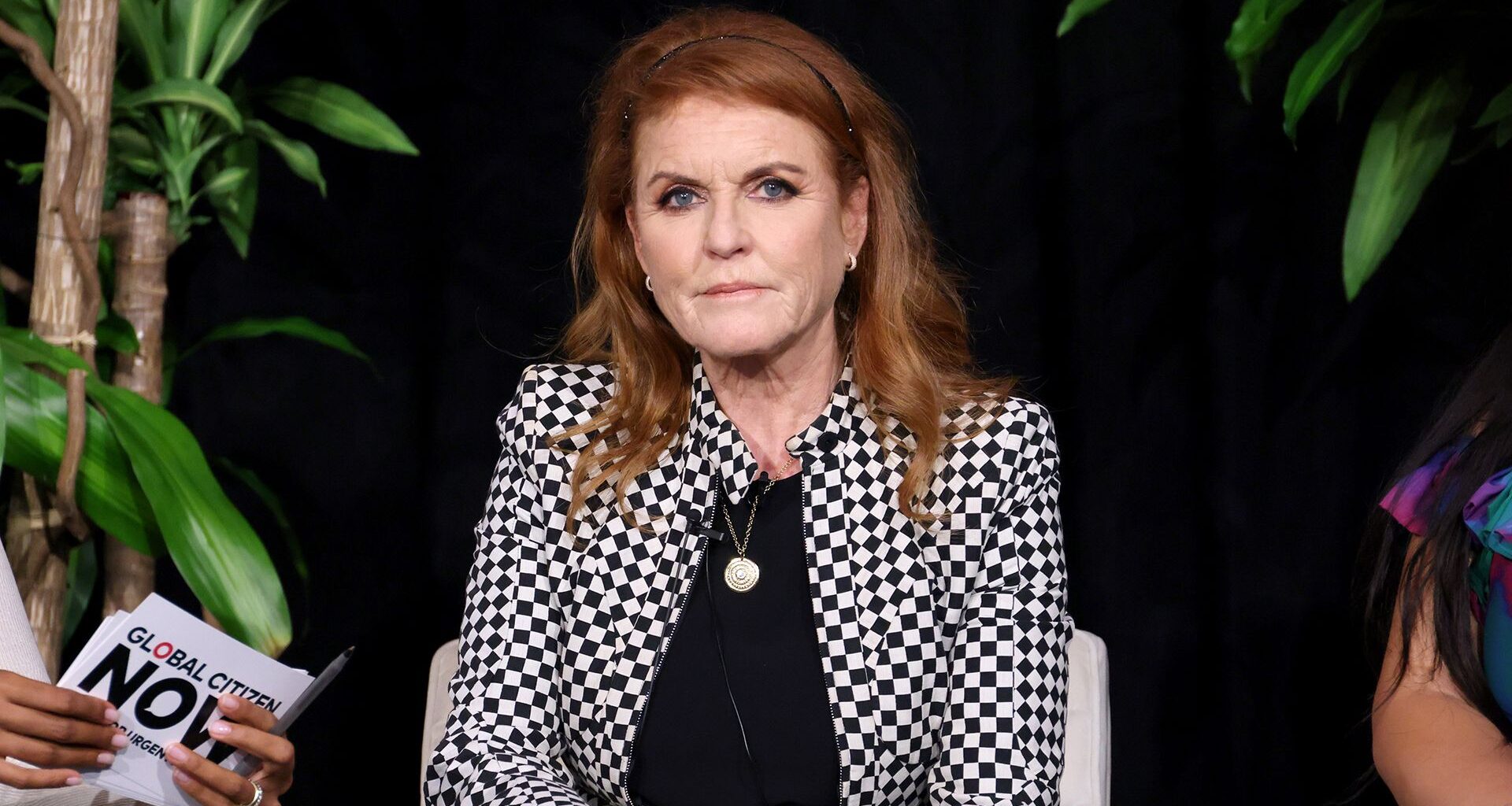 NEW YORK, NEW YORK - SEPTEMBER 25: Sarah Ferguson, Duchess of Yorks speaks during the Climate Solidarity in the Commonwealth panel at Global Citizen NOW: Health and Climate Financing Sessions - The Urgent Need for Action at Guastavino's on September 25, 2024 in New York City. (Photo by Rob Kim/Getty Images for Global Citizen)