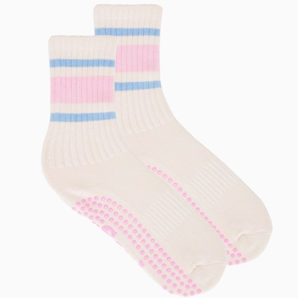 Souls Pink Retro Grip Socks