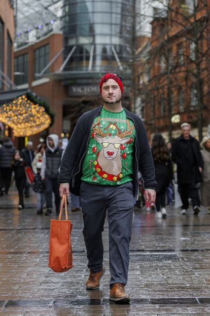 West Meath man Kevin Lonican shopping for Christmas gifts in Belfast.