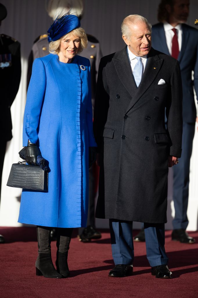 Earlier in the day, she joined King Charles for the ceremonial welcome at Windsor Castle