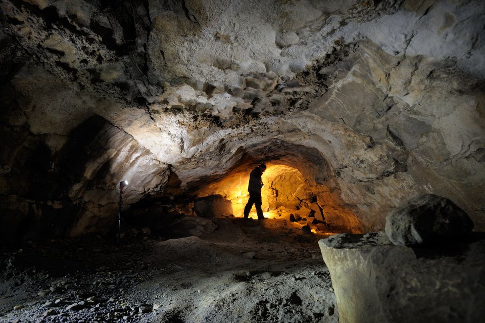 Glencurran Cave in the Burren, County Clare, where the earliest directly dated wildcat (Felis silvestris) ever found in Ireland was discovered. Photo: Ken Williams 