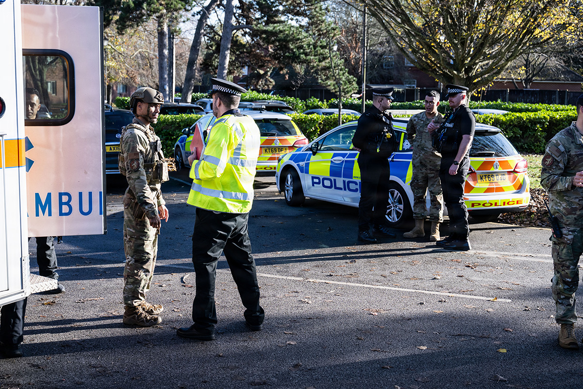 US and UK drill active-shooter response at RAF Mildenhall