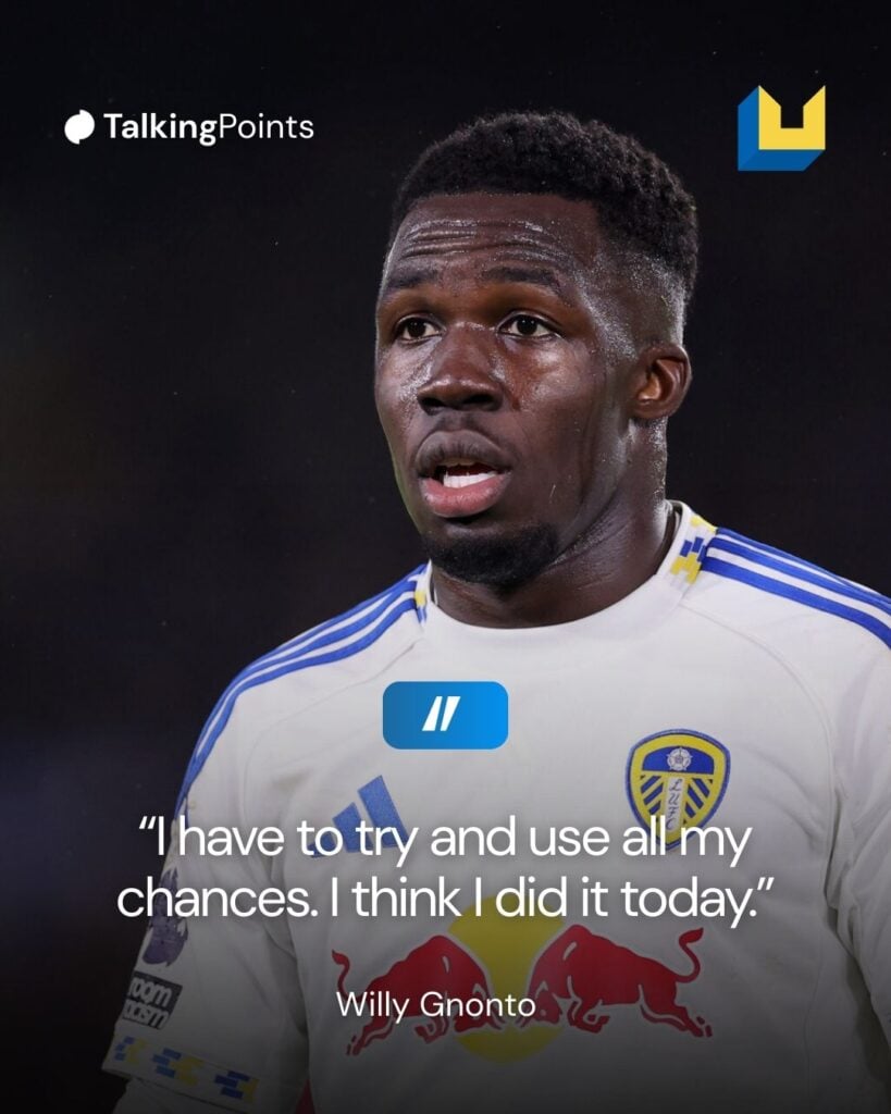 Willy Gnonto of Leeds United