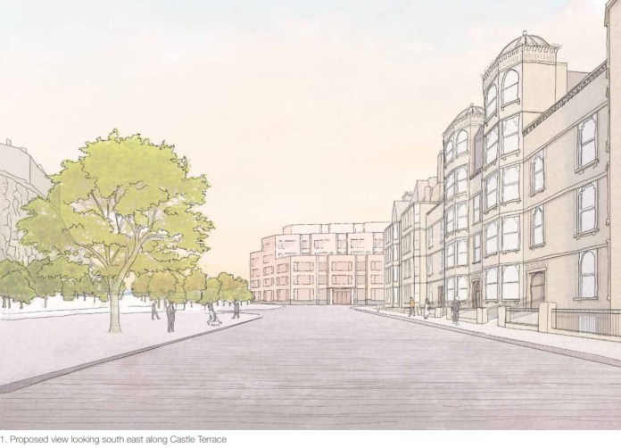 The view of the new development from Castle Terrace (C) Henderson Herd