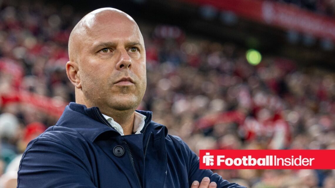 Arne Slot on the sidelines at Anfield