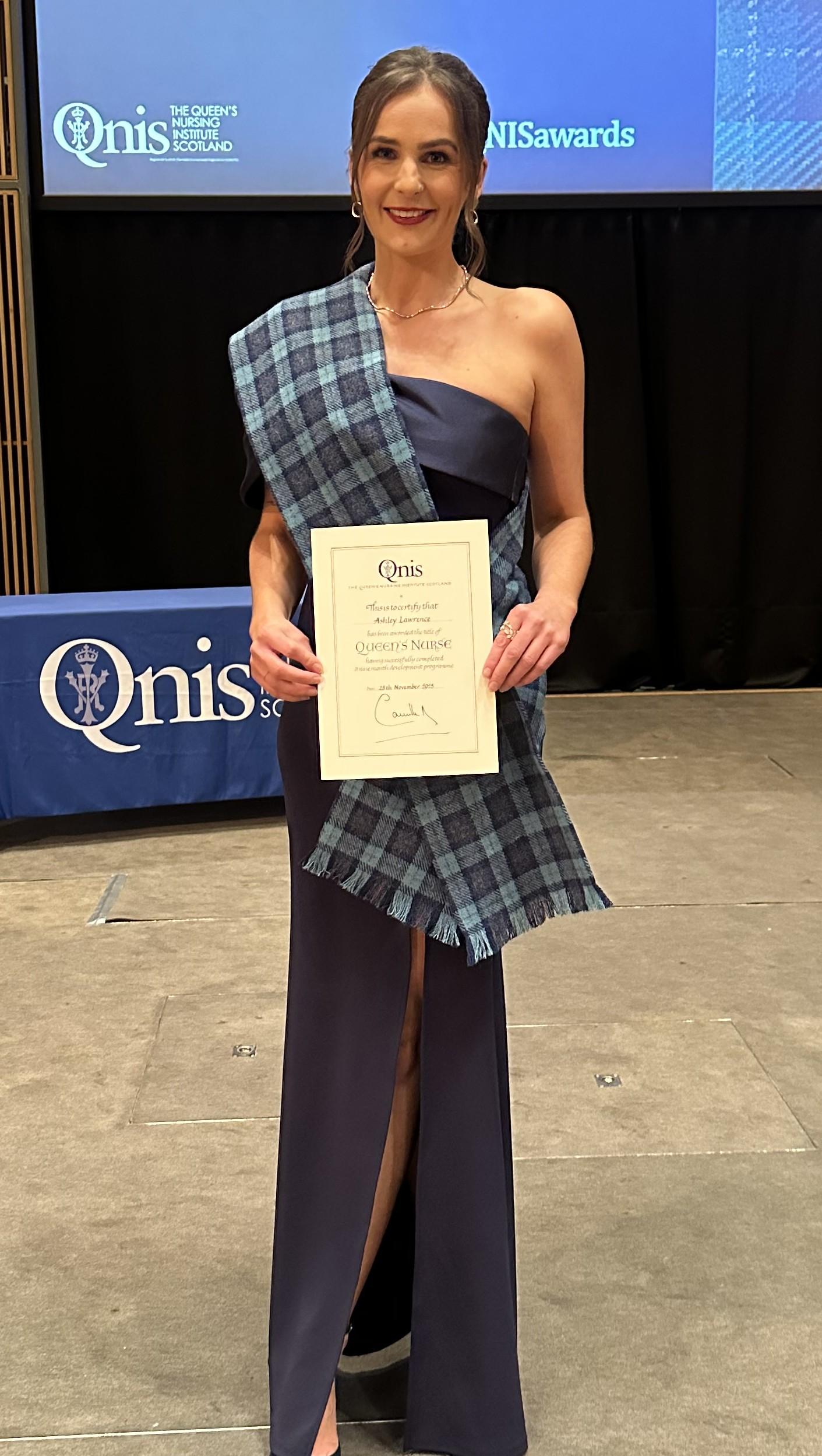 Ashley Lawrence receiving her Queen's Nurse Title
