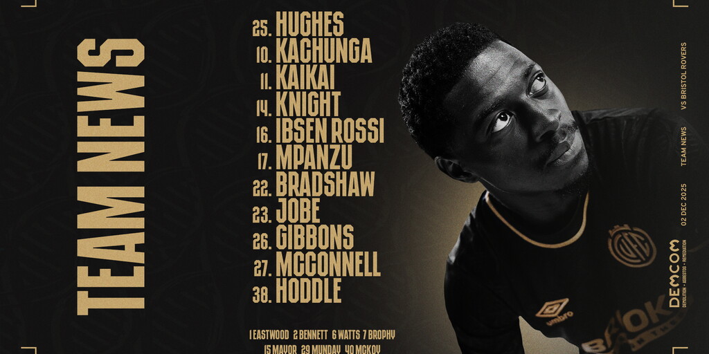 Team News: Bristol Rovers (A)