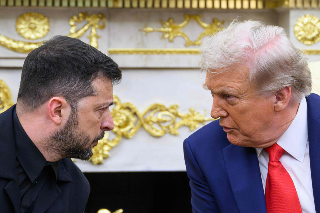 Trump and Zelensky; the president admitted that the task was much more difficult than he thought (Photo: Mandel NGAN / AFP) פגישתם של זלנסקי וטראמפ בבית הלבן