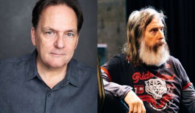 Bengal Tiger at the Baghdad Zoo. Peter Forbes (Photo Yellowbelly) & David Threfall in rehearsals (Photo by Isha Shah)