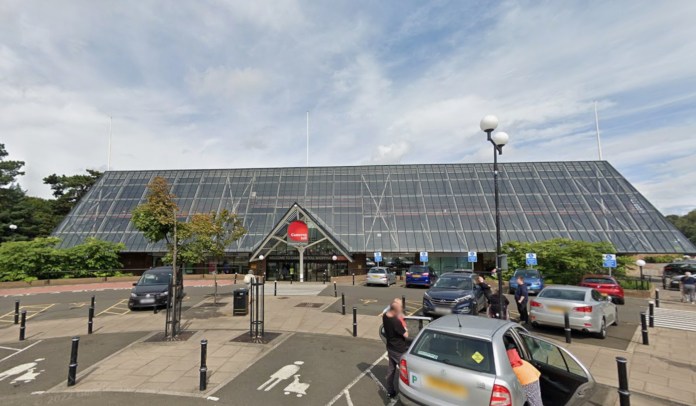 Cameron Toll is one of Edinburgh's largest shopping centres and features a unique peaked roof glass entrance (C) Google